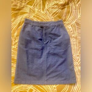 A.P.C Women's Skirt Size FR 36 Denim Button Front  A-Line Knee Blue